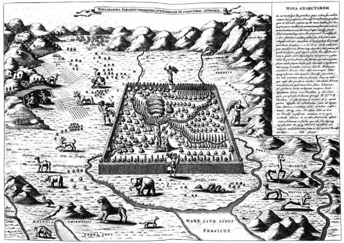 2 - Athanasius Kircher, Topographia Paradisi Terrestris - 1675